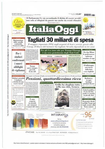 Italia oggi : quotidiano di economia finanza e politica